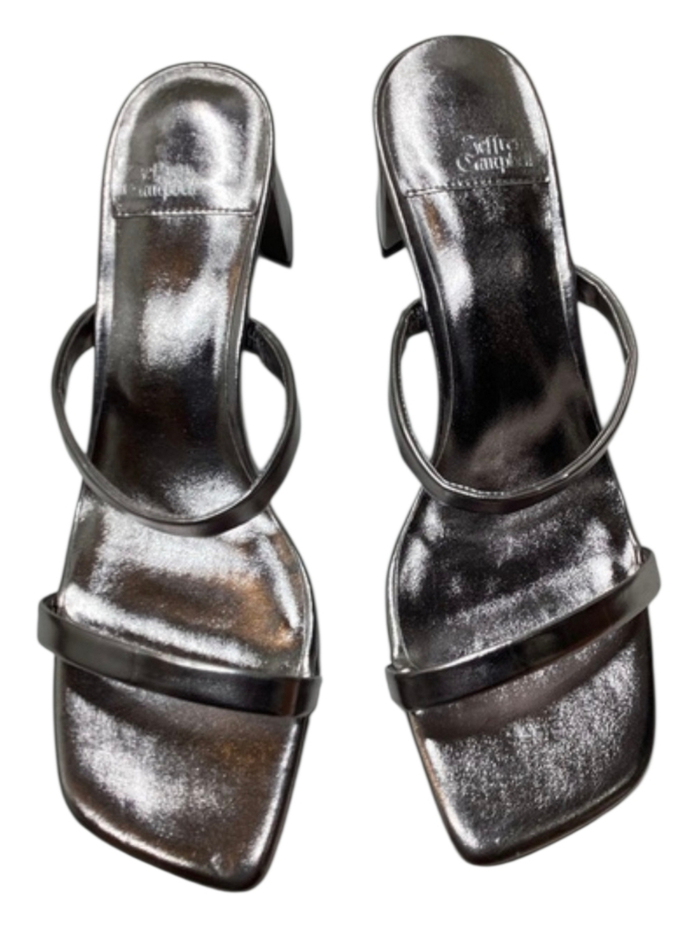 Jeffrey Campbell Adapt Slide Sandal In Silver Size  9.5